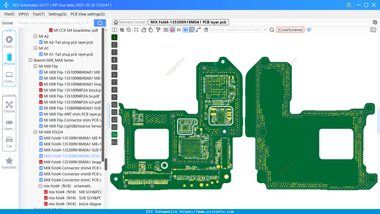 Xiaomi MIX Fold4-135300N18M0A1 PCB Layer